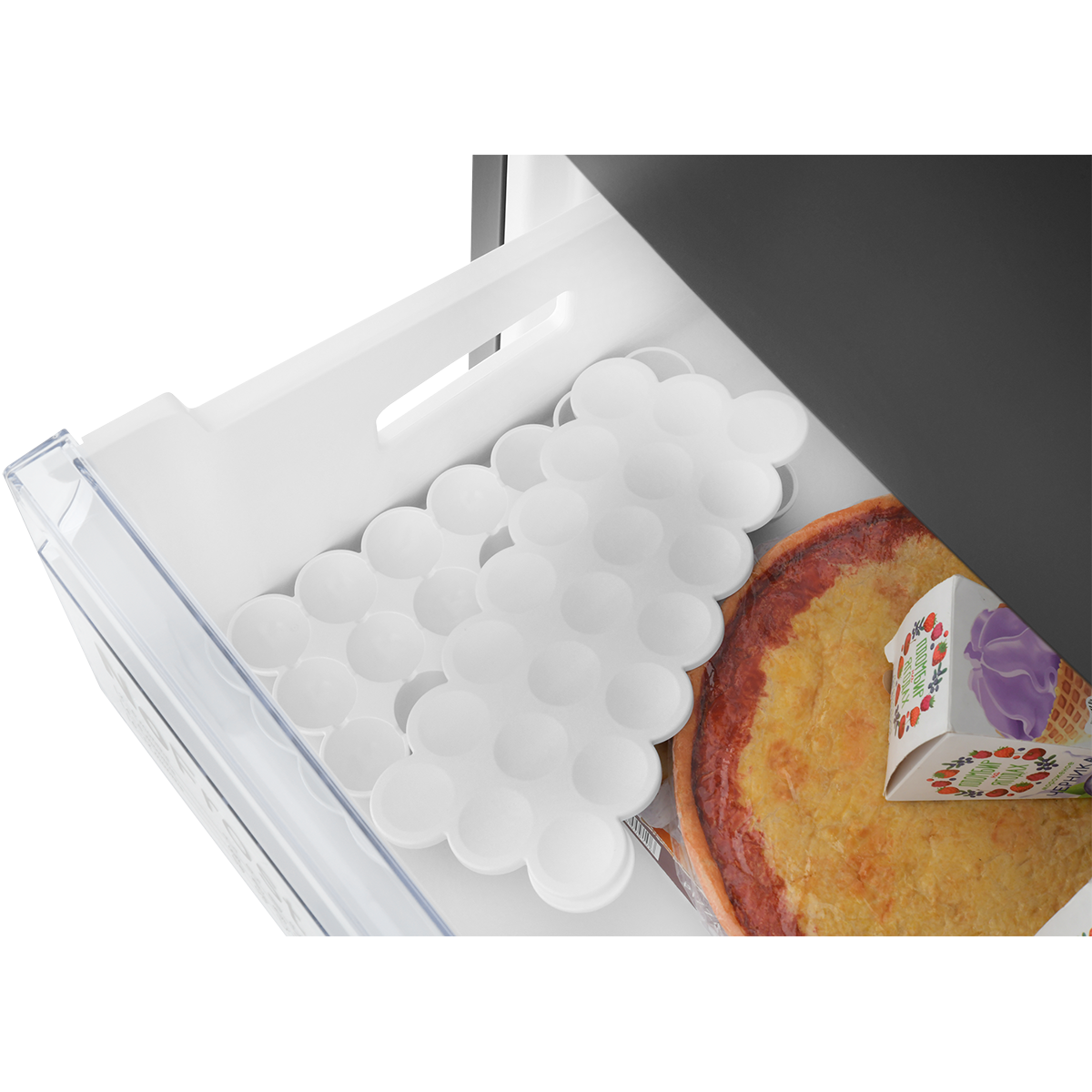 картинка Холодильник комбинированный ZUGEL ZRFB2BNFL, черный металл