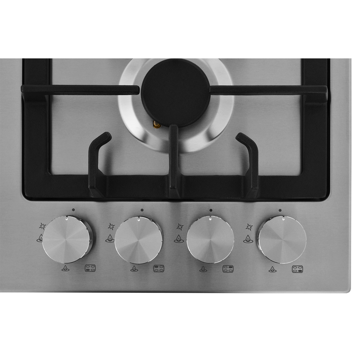 Встраиваемая газовая варочная панель ZUGEL ZGH601X, нерж. сталь
