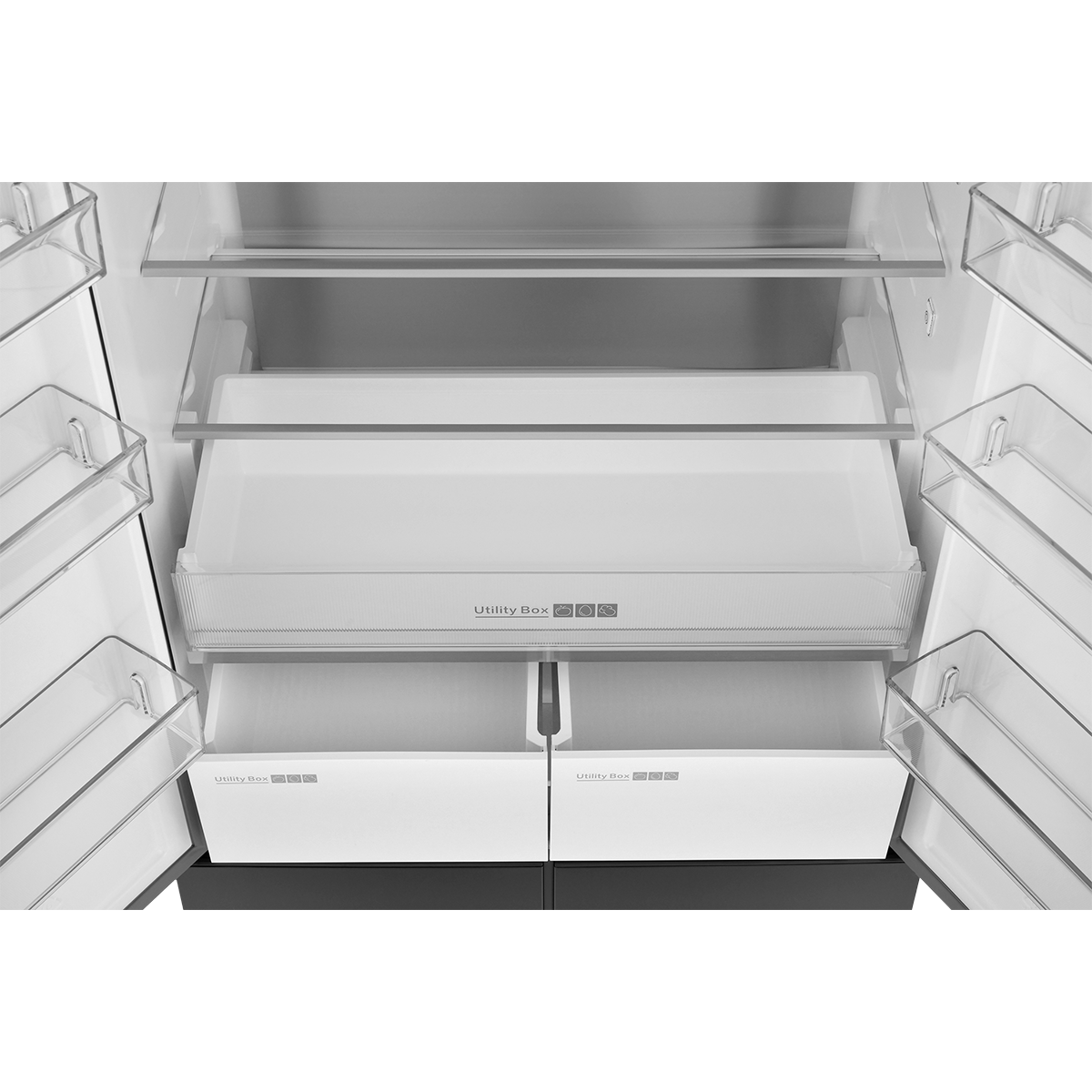 картинка Холодильник полувстраиваемый ZUGEL ZRCDI456XB, чёрная сталь