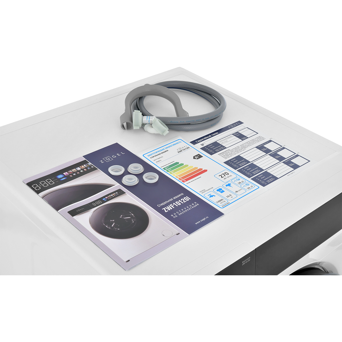 картинка Стиральная машина ZUGEL ZWF10120I Inverter Steam, белая