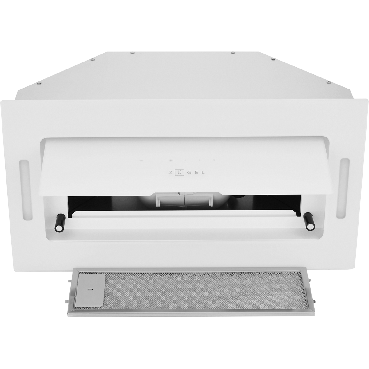 Вытяжка встраиваемая ZUGEL ZHI524GW, белое стекло
