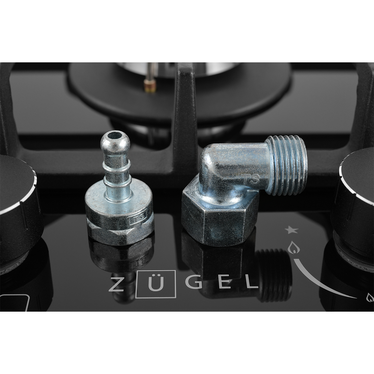 картинка Встраиваемая газовая варочная панель ZUGEL ZGH292B, черная