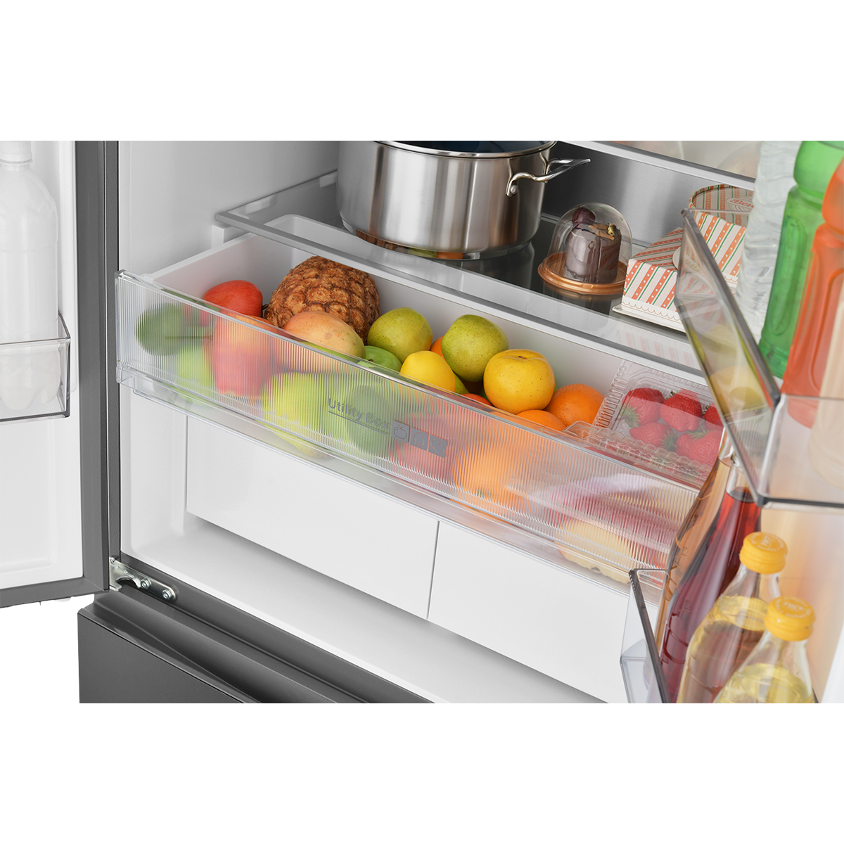 картинка Холодильник полувстраиваемый ZUGEL ZRFDI470XB, чёрная сталь