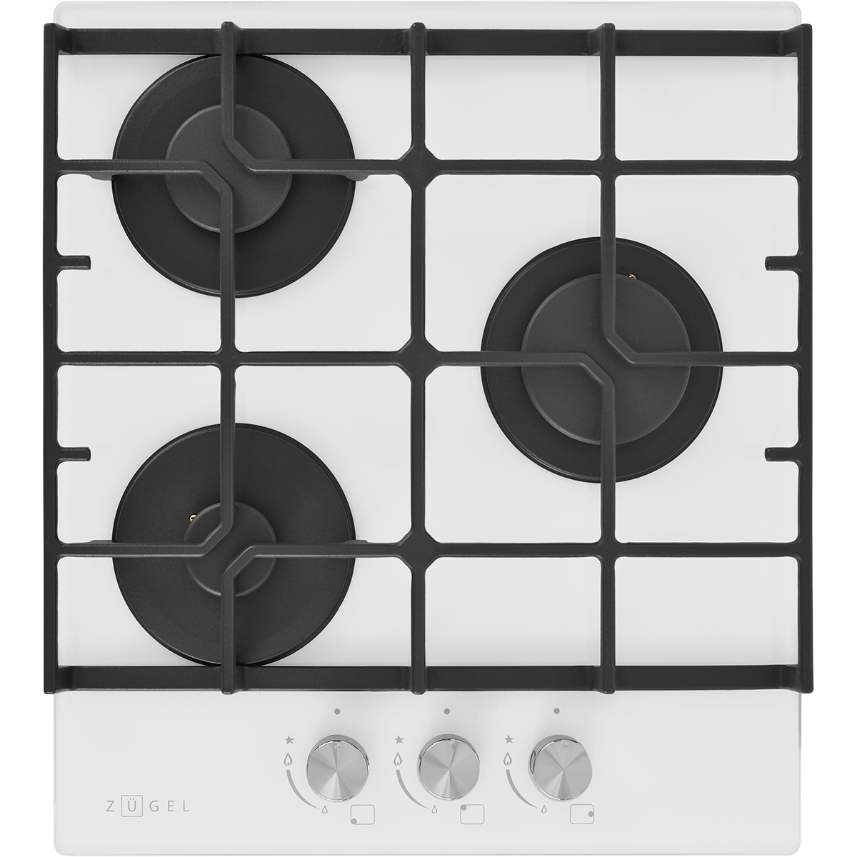 картинка Встраиваемая газовая варочная панель ZUGEL ZGH453W, белая