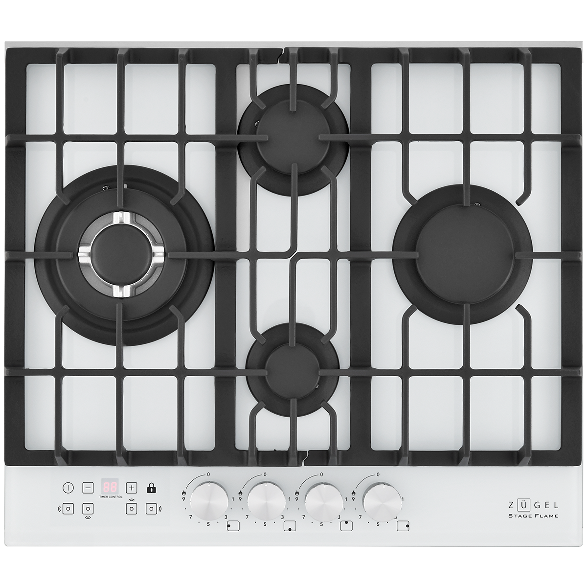 картинка Встраиваемая газовая варочная панель ZUGEL ZGH600W, белая