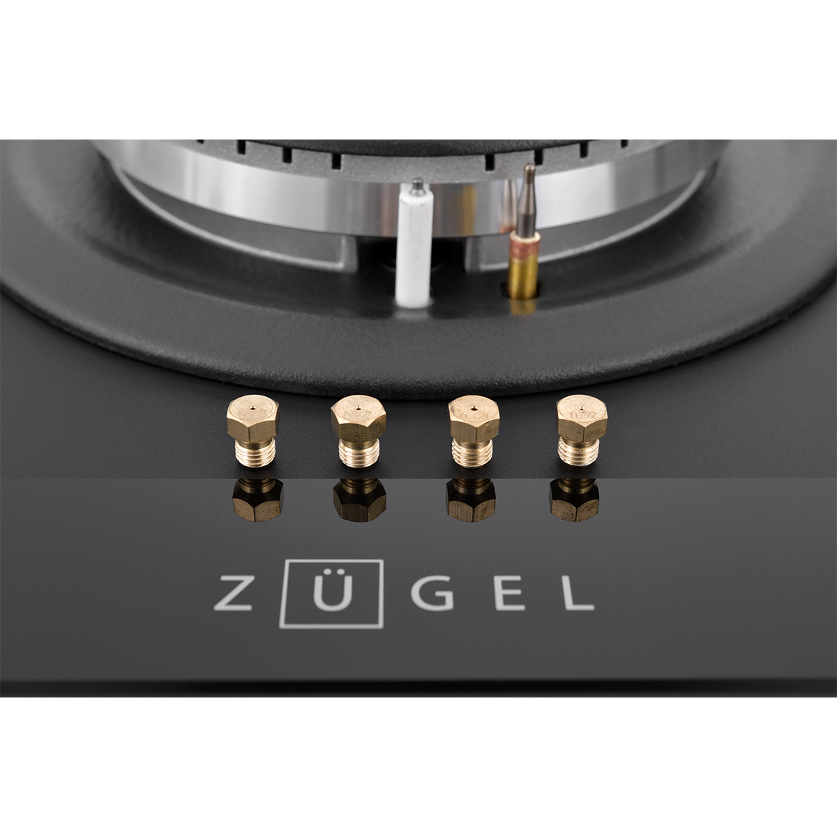 картинка Встраиваемая газовая варочная панель ZUGEL ZGH602B, черная матовая