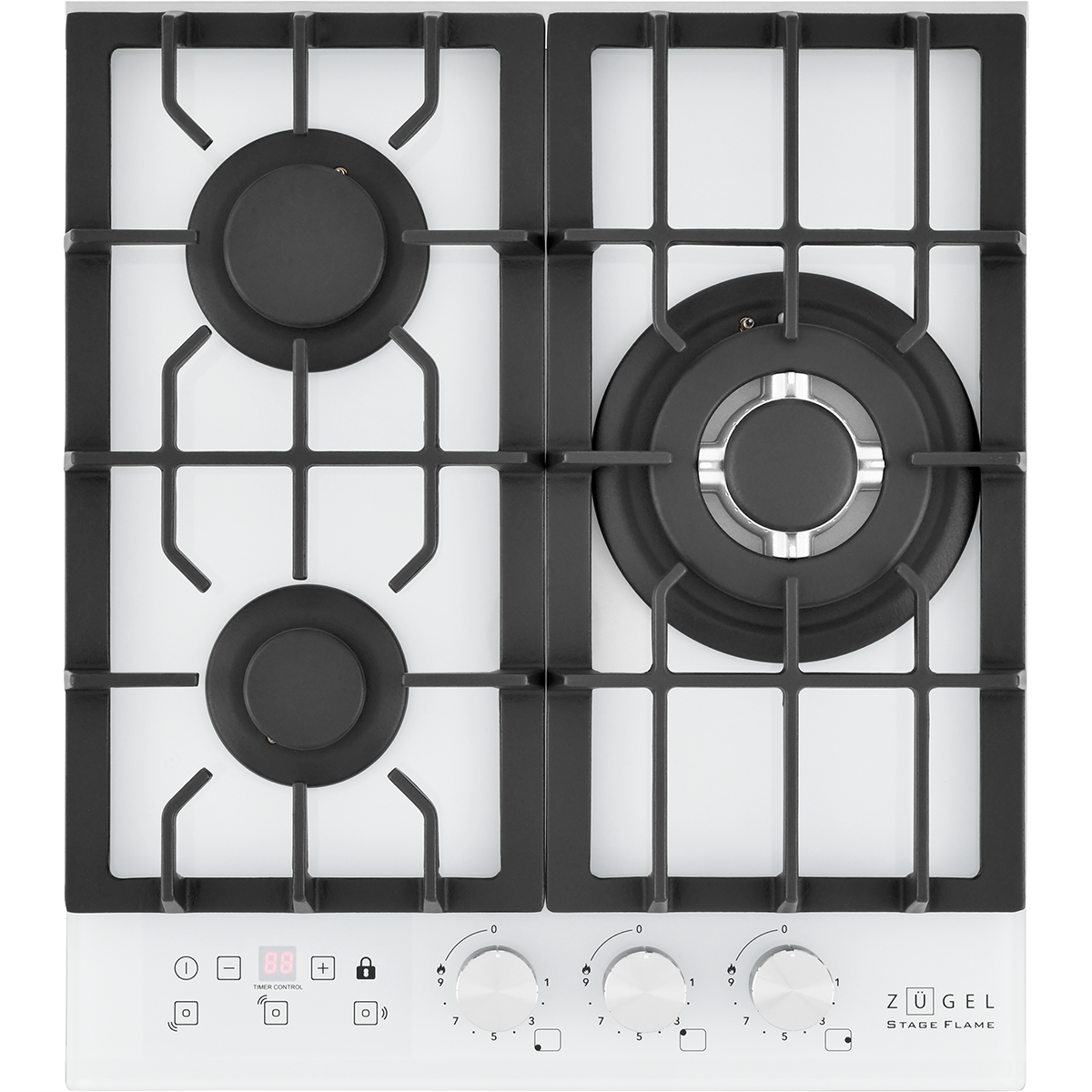 картинка Встраиваемая газовая варочная панель ZUGEL ZGH450W, белая