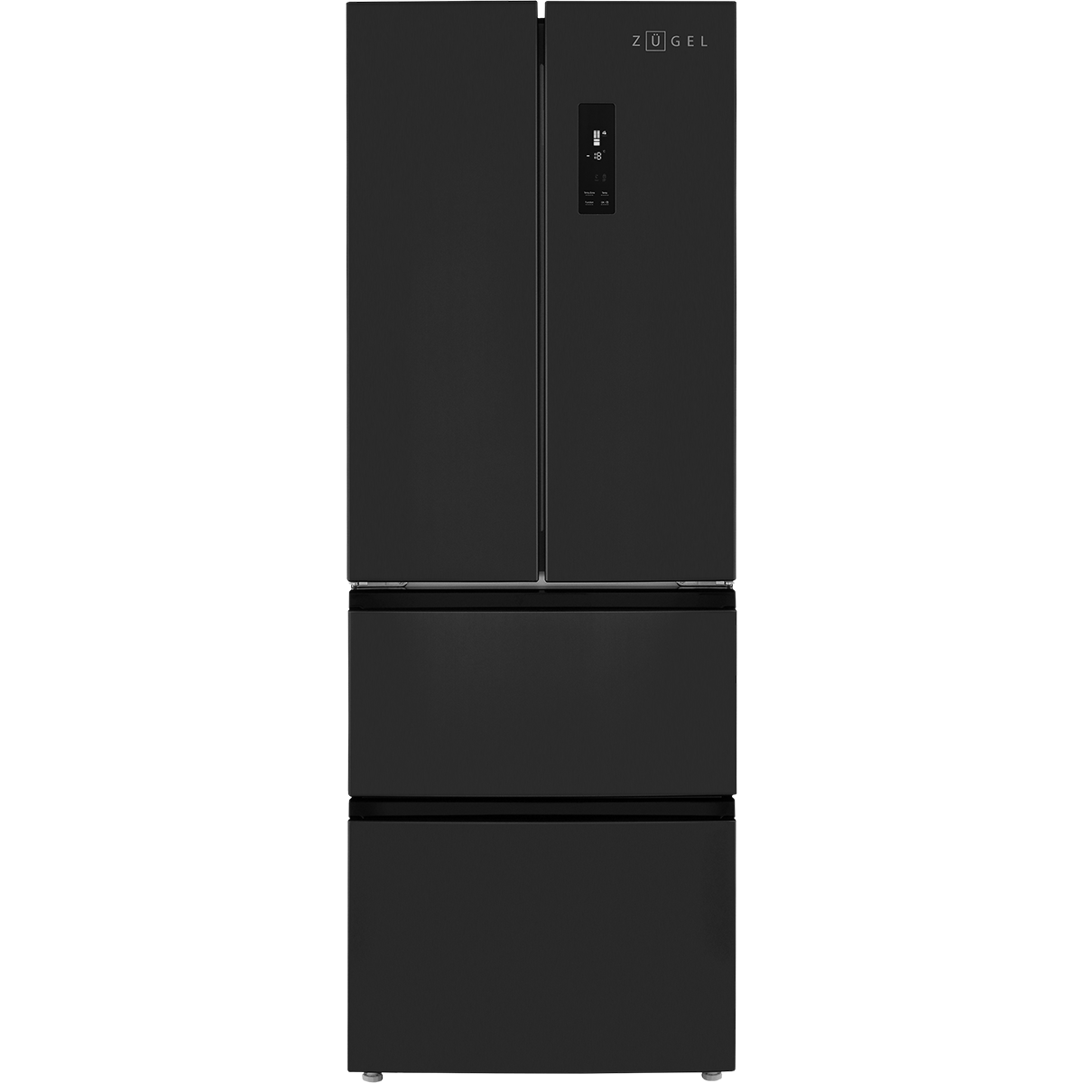 картинка Холодильник French Door ZUGEL ZRFD361B, чёрная сталь